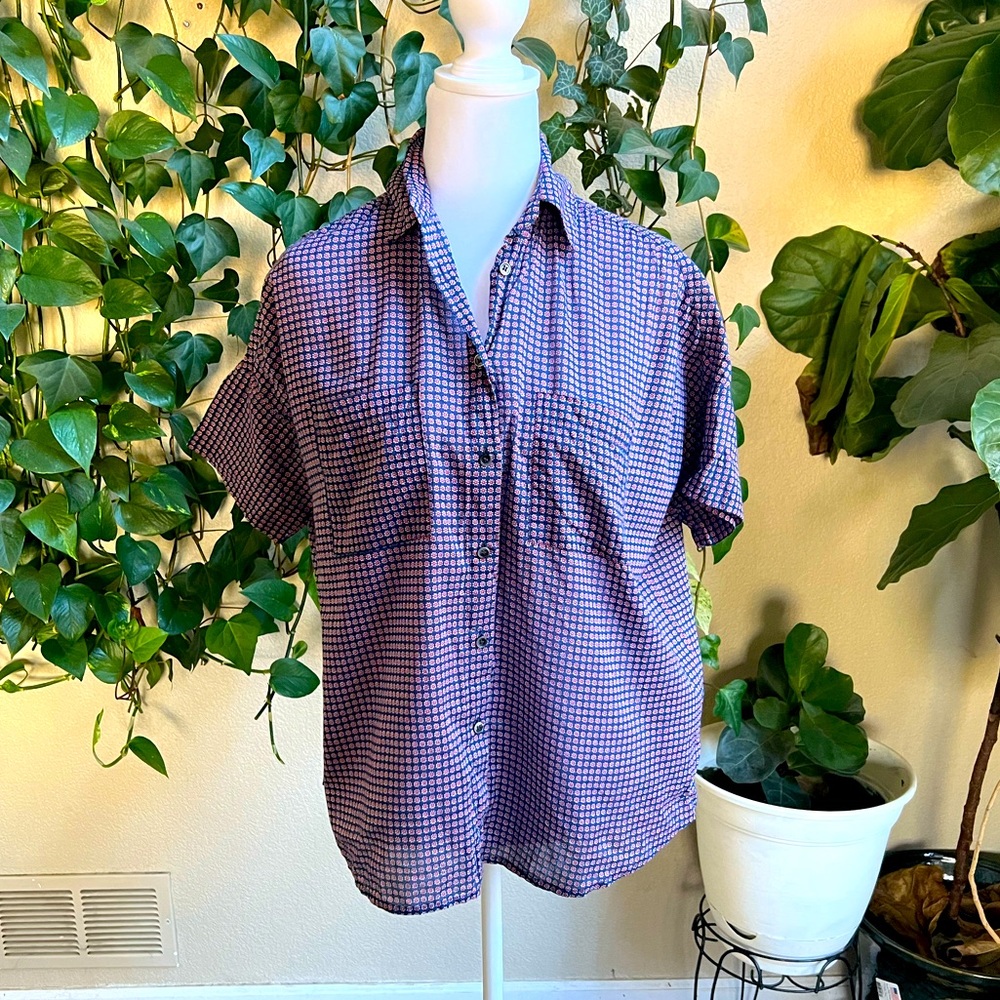 MADEWELL Short Sleeve Pattern Button Down Shirt | XXS